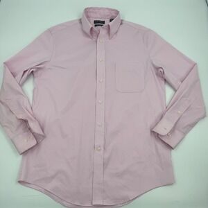 Lauren Ralph Lauren Black Label Men Pink Stretch Button Down Regular Fit Medium
